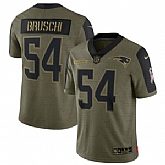 Nike New England Patriots 54 Tedy Bruschi 2021 Olive Salute To Service Limited Jersey Dyin,baseball caps,new era cap wholesale,wholesale hats